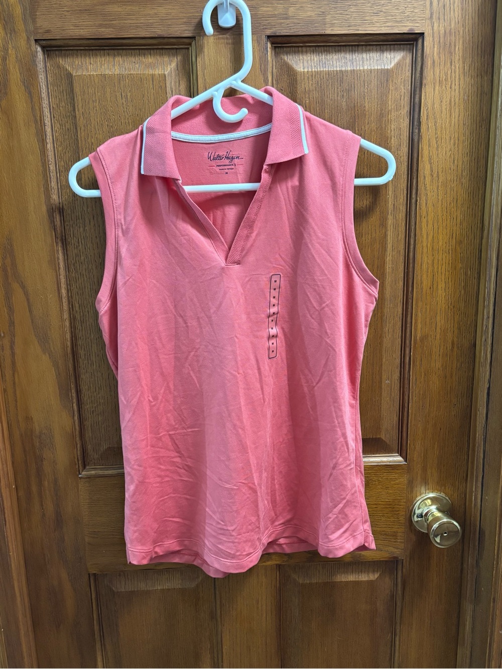 Walter Hagen Women's Performance 11 Sleeveless Johnny Golf Polo. Sz M. NWOT